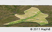 Satellite Panoramic Map of Kailu, darken