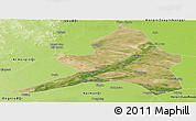 Satellite Panoramic Map of Kailu, physical outside