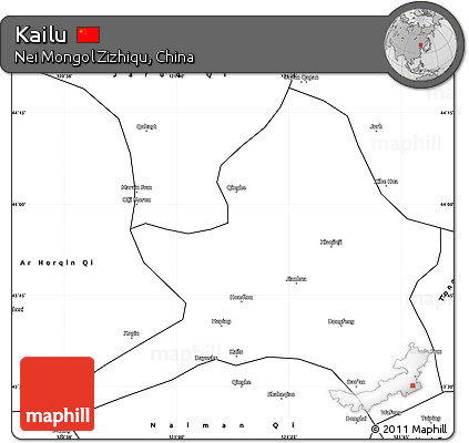 Blank Simple Map of Kailu