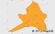 Political Simple Map of Kailu, cropped outside