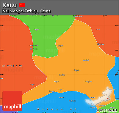 Political Simple Map of Kailu