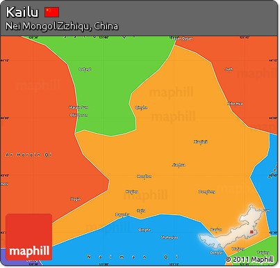 Political Simple Map of Kailu