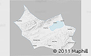Gray 3D Map of Liangcheng, single color outside