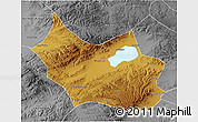 Physical 3D Map of Liangcheng, desaturated