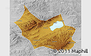 Physical 3D Map of Liangcheng, lighten, desaturated