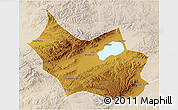 Physical 3D Map of Liangcheng, lighten