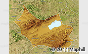 Physical 3D Map of Liangcheng, satellite outside