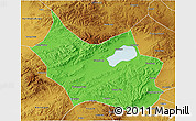 Political 3D Map of Liangcheng, physical outside