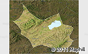 Satellite 3D Map of Liangcheng, darken