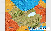 Satellite 3D Map of Liangcheng, political outside