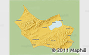Savanna Style 3D Map of Liangcheng, single color outside