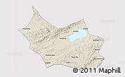 Shaded Relief 3D Map of Liangcheng, cropped outside
