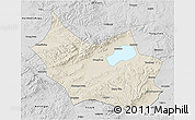 Shaded Relief 3D Map of Liangcheng, desaturated