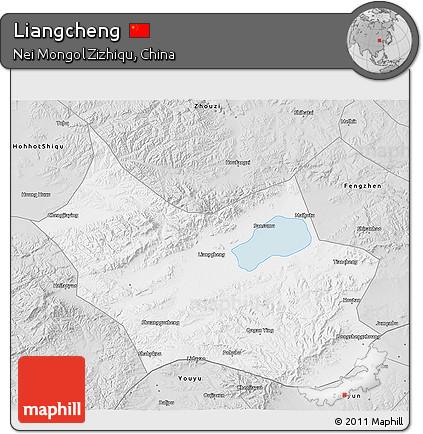 Silver Style 3D Map of Liangcheng