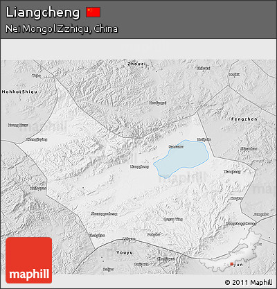 Silver Style 3D Map of Liangcheng