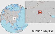 Gray Location Map of Liangcheng