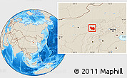 Shaded Relief Location Map of Liangcheng
