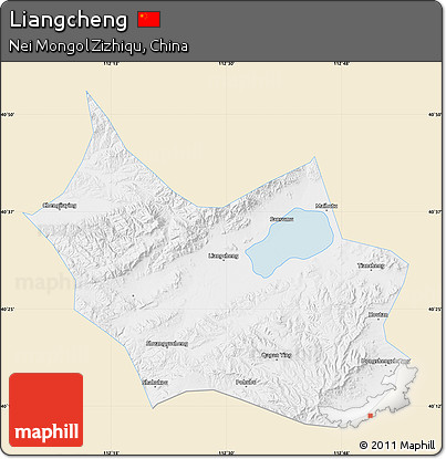 Classic Style Map of Liangcheng, single color outside