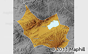 Physical Map of Liangcheng, desaturated