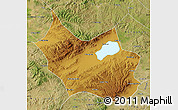 Physical Map of Liangcheng, satellite outside