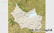 Shaded Relief Map of Liangcheng, satellite outside