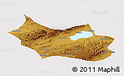 Physical Panoramic Map of Liangcheng, cropped outside