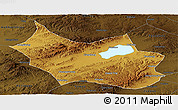 Physical Panoramic Map of Liangcheng, darken