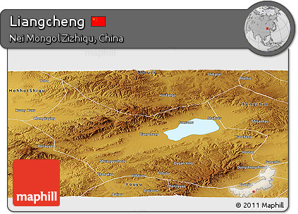 Physical Panoramic Map of Liangcheng