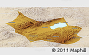 Physical Panoramic Map of Liangcheng, lighten