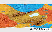 Physical Panoramic Map of Liangcheng, political outside