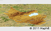 Physical Panoramic Map of Liangcheng, satellite outside