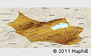 Physical Panoramic Map of Liangcheng, shaded relief outside