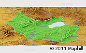 Political Panoramic Map of Liangcheng, physical outside