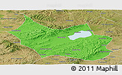 Political Panoramic Map of Liangcheng, satellite outside