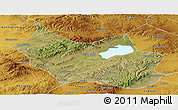 Satellite Panoramic Map of Liangcheng, physical outside