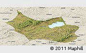 Satellite Panoramic Map of Liangcheng, shaded relief outside