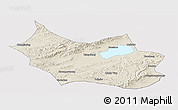 Shaded Relief Panoramic Map of Liangcheng, cropped outside