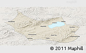Shaded Relief Panoramic Map of Liangcheng, lighten
