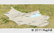 Shaded Relief Panoramic Map of Liangcheng, satellite outside
