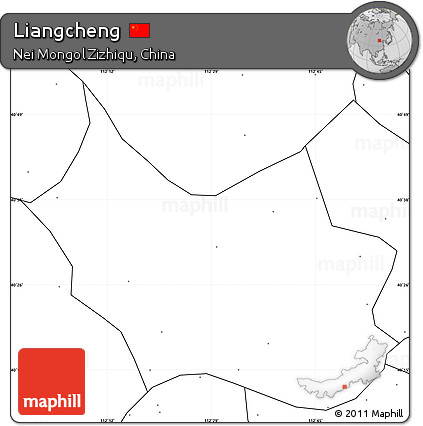 Blank Simple Map of Liangcheng, no labels