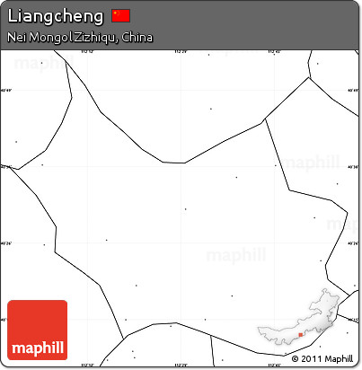 Blank Simple Map of Liangcheng, no labels