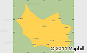 Savanna Style Simple Map of Liangcheng, single color outside
