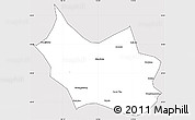 Silver Style Simple Map of Liangcheng, cropped outside