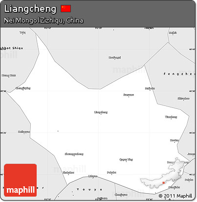 Silver Style Simple Map of Liangcheng