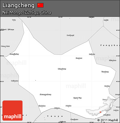 Silver Style Simple Map of Liangcheng