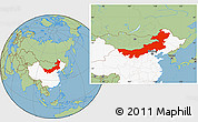 Savanna Style Location Map of Nei Mongol Zizhiqu, highlighted country