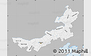 Gray Map of Nei Mongol Zizhiqu, single color outside