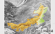 Physical Map of Nei Mongol Zizhiqu, desaturated