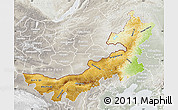 Physical Map of Nei Mongol Zizhiqu, lighten, semi-desaturated