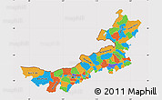 Political Map of Nei Mongol Zizhiqu, cropped outside